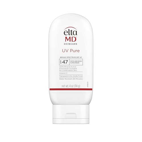 EltaMD UV Pure 100% Mineral Sunscreen, SPF 47 For Kids and Adults, 4 oz