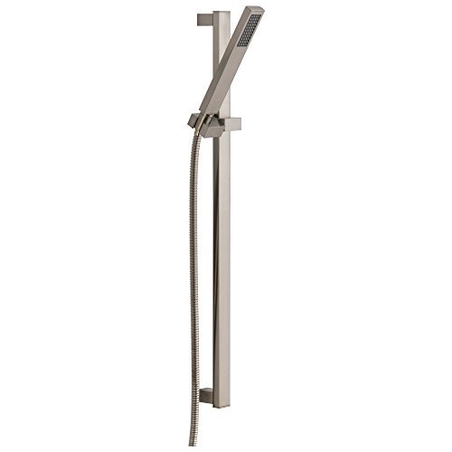 Delta Faucet Vero Single-Spray Touch-Clean Wall-Mount Slide Bar Hand Held Shower with Hose, Stainless 57530-SS