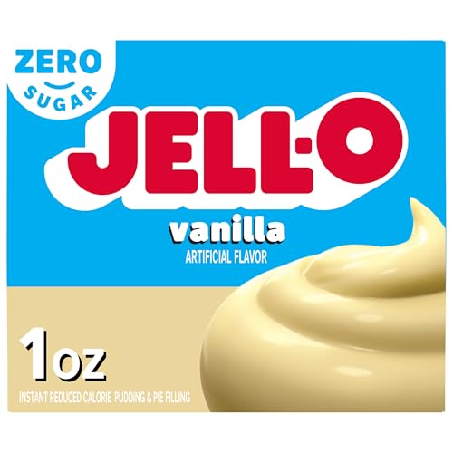 Jell-O Vanilla Zero Sugar Instant Reduced Calorie Pudding & Pie Filling Mix, 1 oz. Box