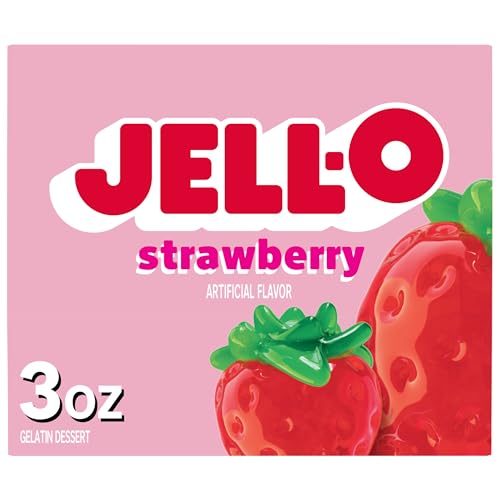 Jell-O Strawberry Gelatin Dessert Mix, 3 oz Box