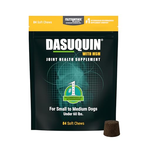 Nutramax Laboratories Dasuquin with MSM Soft Chews Small/Medium Dog 84 Count, brown