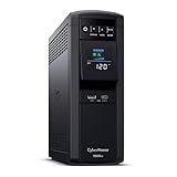 CyberPower CP1500PFCLCD PFC Sinewave UPS Battery Backup and Surge Protector, 1500VA/1000W, 12 Outlets, AVR, Mini Tower, UL Certified