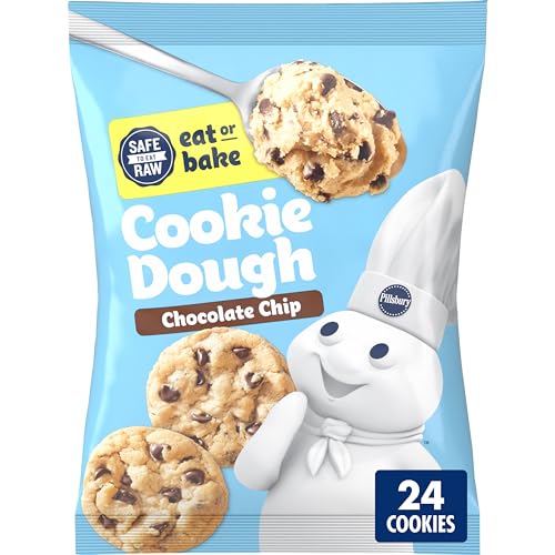 Pillsbury Ready to Bake Refrigerated Chocolate Chip Cookie Dough, 24 Cookies, 16 oz