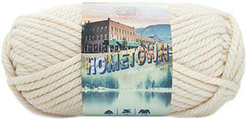 Lion Brand Yarn Hometown Yarn, Super-Bulky Yarn for Knitting, Crocheting, and Crafting, 1 Pack, Houston Cream