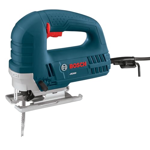 BOSCH JS260 Top-Handle Jig Saw - 6.0 Amp Motor, Variable Speed Control, Low-Vibration Plunging Design, Toolless Blade Ch