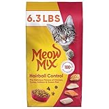Meow Mix Hairball Control Dry Cat Food for Adult Cat, 6.3 lb. Bag