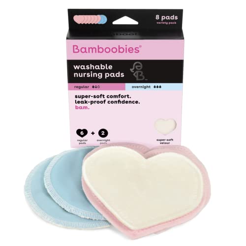 Bamboobies Reusable Nursing Pads Velour 8 Pads