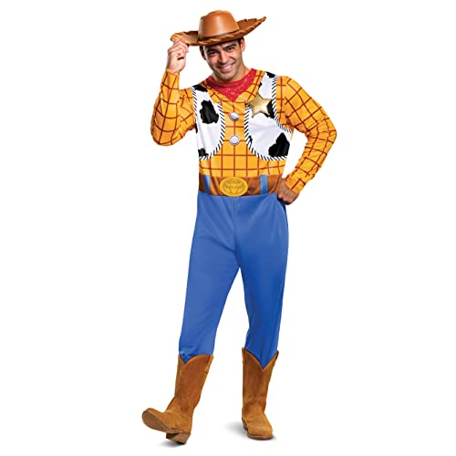 Disguise Men's Disney Pixar Toy Story and Beyond Woody Classic Costume, Yellow/Black/White/Brown, XX-Large