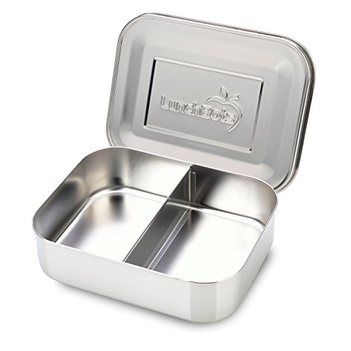LunchBots Medium Duo two-compartment stainless lunch container