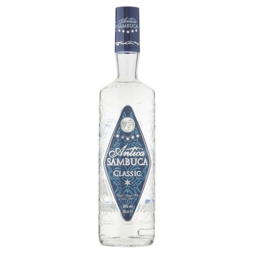 Antica Sambuca, Classic Sambuca Liqueur, 70cl, 38% ABV, Blend of Star Anise Distillate, Essential Oils, and Pure White Sugar, Best Served Cold, Ideal Neat, in Coffee, or Cocktails, Gift Idea
