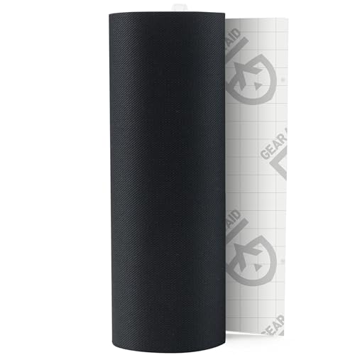 GEAR AID Tenacious Tape 3”x20” Nylon Fabric and Vinyl Gear Repair Tape, Quickly Fix Holes and Rips in Puffy Jackets, Rain and Snow Gear, Tents, Sleeping Bag and More, Black, 1 Pack