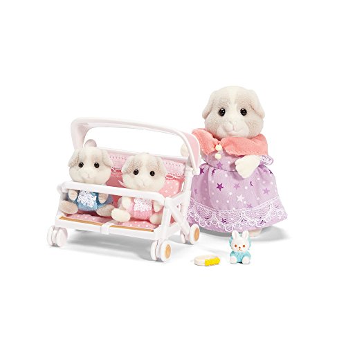Calico Critters Patty & Paden's Double Stroller Set Guinea Pig Family A sweet playset