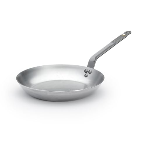 De Buyer MINERAL B Carbon Steel Fry Pan - 9.5” Diameter, 6.9” Cooking Surface - Ideal for Searing, Sauteing & Reheating - PFAS, PFOA & PFOS Free - Made in France