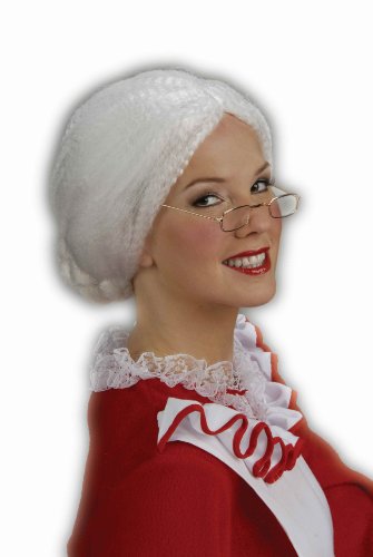 Rubies Mrs. Claus Wig for Adults, Women's No Size White