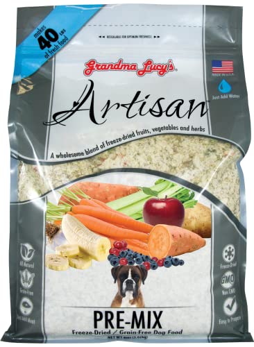 Grandma Lucy&#x27;s Artisan Pre-Mix Dog Food, Grain Free and Freeze-Dried - 8Lb BagJinx Premium Grain-Free Dry Dog Food