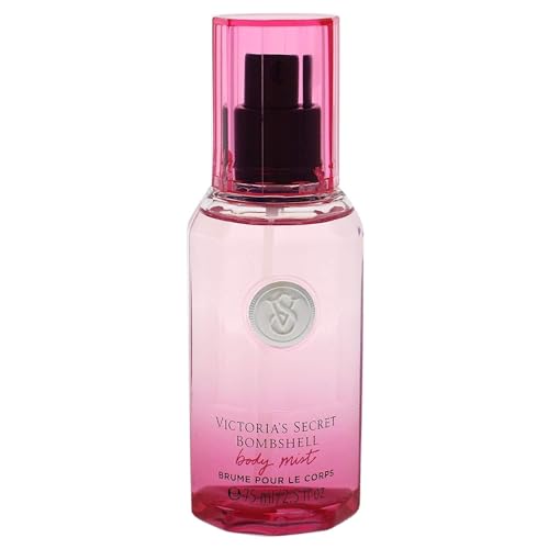 Victoria's Secret Bombshell Mini Fragrance Mist, Notes of Purple Passion Fruit, Shangri-La Peony & Vanilla Orchid, Travel Size Body Spray for Women (2.5 oz)