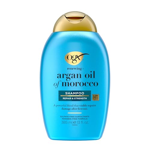 OGX Renewing + Argan Oil of Morocco Shampoo, Damage Repairing Shampoo & Argan Oil to Help Strengthen & Repair Dry, Damag