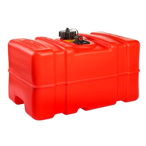 Scepter 12 Gallon Portable Marine Gas Can, Large Capacity Boat Fuel Tank, 2-Way Vented Cap, Built-In Fuel Gauge & Pick-Up, Handles, EPA & CARB Compliant, Tall Profile, 22.9"L x 14.3"W x 13.9"H (08668)
