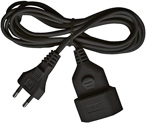 ⚡ BLITZDEAL (-47%) Brennenstuhl Kunststoff-Verlängerungskabel (Verlängerungskabel für den Innenbereich, 3m Kabel, mit Euro-Stecker und Kupplung) schwarz