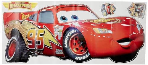 RoomMates Disney Pixar Cars Lightning McQueen Peel and Stick Wall Decals , RMK1518GM