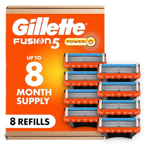 Gillette Fusion5 Power Razor Blade Refills For Men 8 Count With