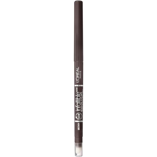 L'Oreal Paris Makeup Infallible Never Fail Original Mechanical Pencil Eyeliner with Built in Sharpener, Brown, 0.008 oz.