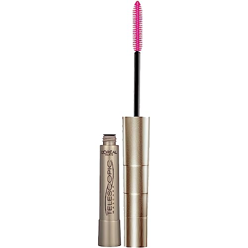 L'Oreal Paris Makeup Telescopic Original Lengthening, Lash Separating Mascara with Dual Precision Brush, Washable, Black, 0.27 Fl Oz., 1 Count