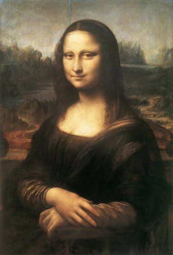 The Mona Lisa painted by Leonardo da Vinci