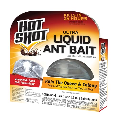 Hot Shot Ultra Liquid Ant Bait, 4 Count, 1 Pack