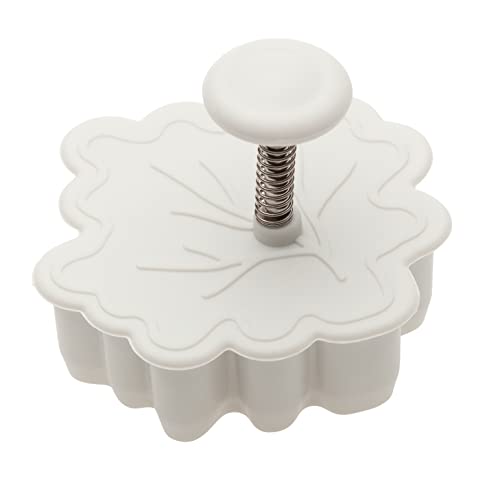 Ateco 1983 Leaf Plunger Cutters, for Cutting Decorations & Direct Embossing, Spring-loaded Handle, Food Safe Plastic