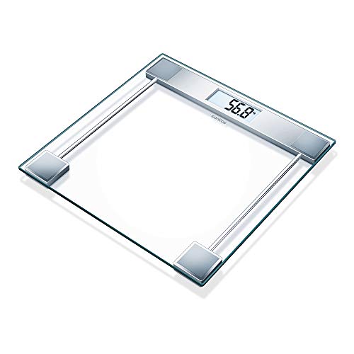 (-50%) Sanitas SGS 06 Glaswaage (Personenwaage bis 150 kg Tragkraft und großem Display), Glas, Ebony Black