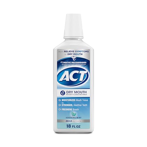 ACT Dry Mouth Anticavity Zero Alcohol Fluoride Mouthwash 18 fl. oz. Soothing Mint