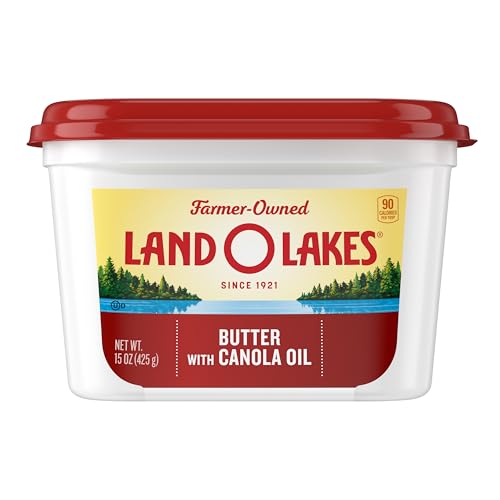Land O Lakes® Butter with Canola Oil, Spreadable Butter, 15 oz Tub