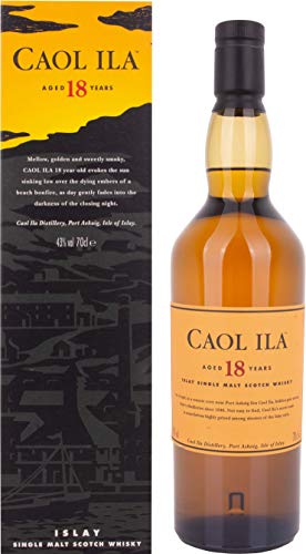 (-15%) Caol Ila 18 Jahre, Islay Single Malt Scotch Whisky, handverlesen von der schottischen Insel, 43% vol, 700ml Einzelflasche, 1er Pack