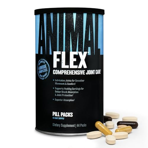 ANIMAL Flex Comprehensive Joint Care - 4 einzigartige Komplexe für deine Bewegung - mit Vitamin A & E, Glucosamin, Leinsamenöl & Hyaluronsäure - 44 Pa