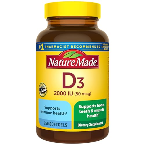 Nature Made Vitamin D3 2000 IU 250 Softgels