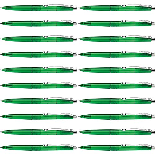 ⚡ BLITZDEAL (-72%) Schneider 132004 K20 Icy Colours Kugelschreiber (Schreibfarbe: grün, Mittel, dokumentenecht) 20er Pack, grün