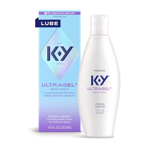 K-Y Ultragel Water Based Personal Lubricant, pH Balanced Lube, Paraben Free, Non-Sticky, Non-Staining, 4.5 fl oz