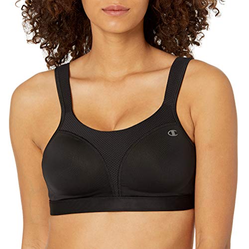 Champion Women's Sports Bra, High-Impact, Maximum Support, Breathable, Moisture Wicking, Black, 36D