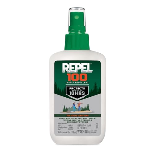 Repel 100 Mosquito and Insect Repellent, 4 Ounces, With DEET, 10-Hour Protection