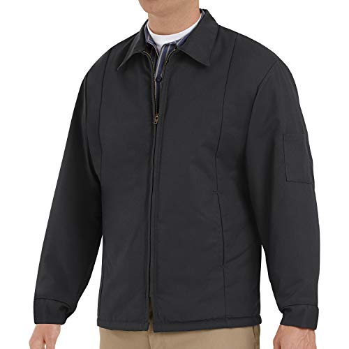 Red Kap Men's Perma-Lined Panel Jacket, Black, Large