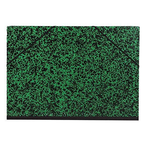 Clairefontaine - Ref 93245C - Annonay Art Folder - A4 Size, Elastic Strap Closure, 30mm Spine, White Paper Lining, Acid Free - Suitable for Transporting Artwork, Green