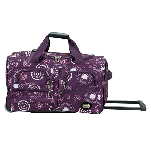 Rockland Rolling Duffel Bag, PURPEARL, 22"