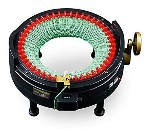 addiExpress King Size Knitting Machine, 46 Needles Circle Knit Loom Machine with Row Counter and Hand Crank, Black, 17.7 Inch