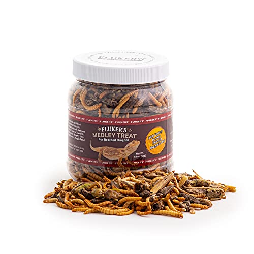 Fluker's 5 Star Medley Freeze-Dried Bearded Dragon Treats Protein-heavy Snack Although marketed