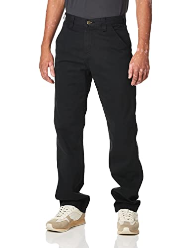 Carhartt Men's Relaxed Straight Twill Dungaree, Black, W36 x L32