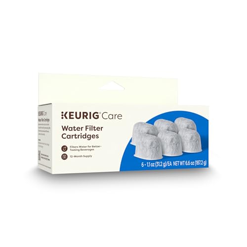 Keurig Water Filter Refill Cartridges, Replacement Water Filter Cartridges, Compatible with 2.0 K-Cup Pod Coffee Makers, 6 Count