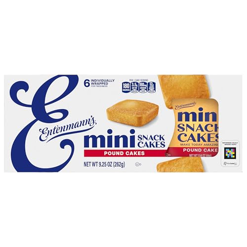 Entenmann's Minis Pound Cakes, Box of Snack Cakes, 9.25 oz, 6 Count