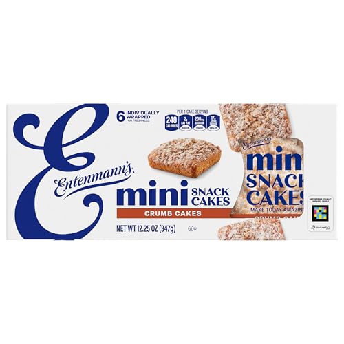 Entenmann's Minis Crumb Cake, Box of Snack Cakes, 12.25 oz, 6 Count