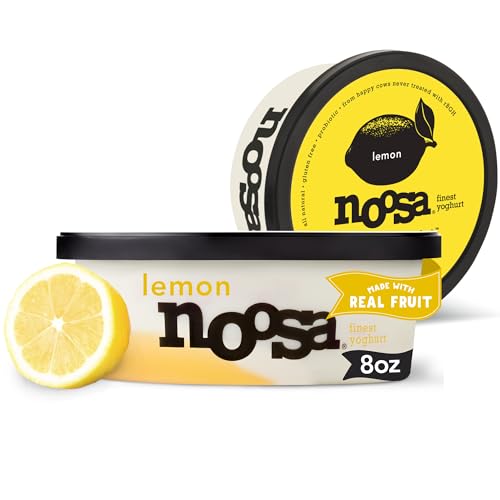 noosa Yoghurt, Lemon, 8oz, Probiotic, Whole Milk Yogurt, Juice from Real Lemons, No Artificial Ingredients, Gluten Free